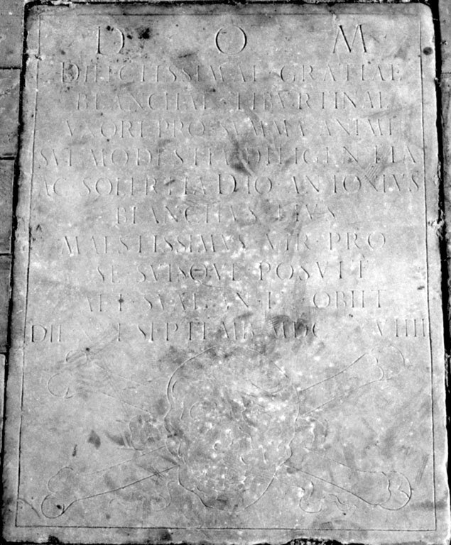 lapide tombale - ambito romano (sec. XVII)